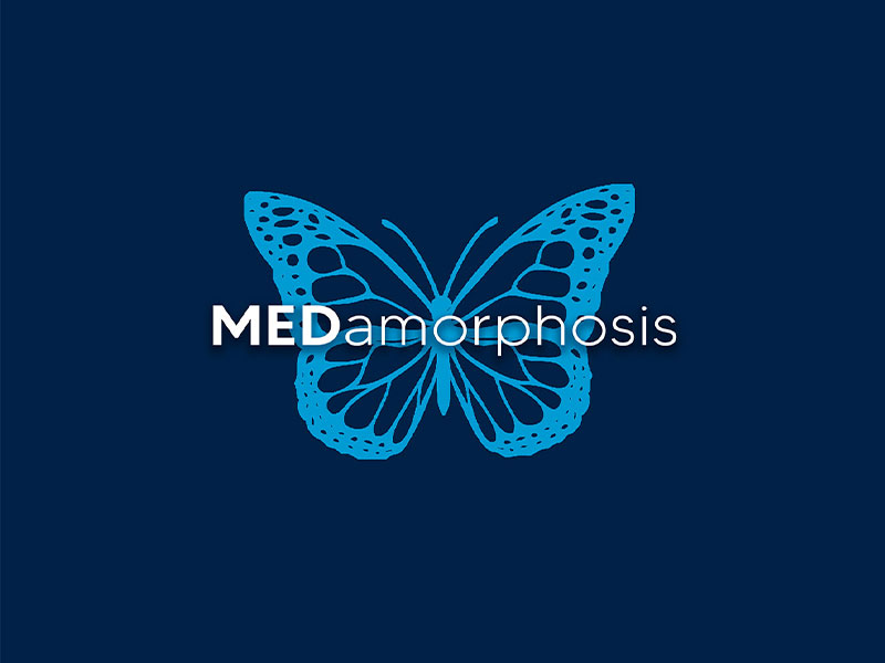 Medamorphosis podcast butterfly logo